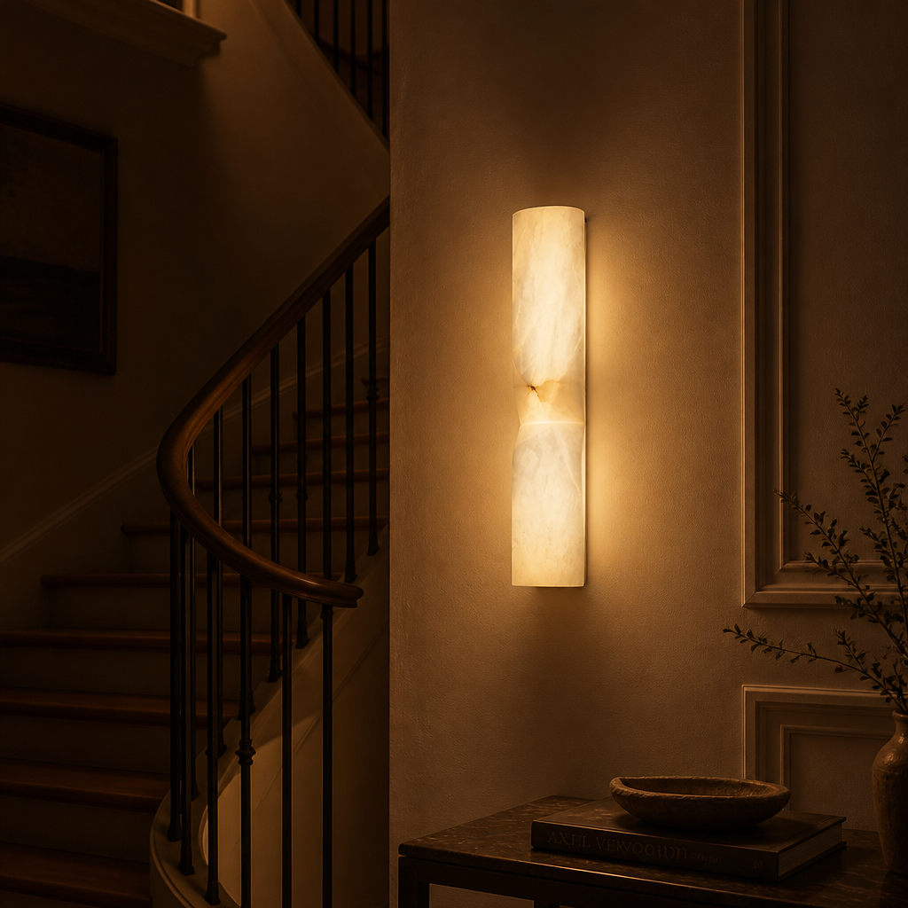 Minimalist Marble & Gold LED Wall Sconce - Image 7