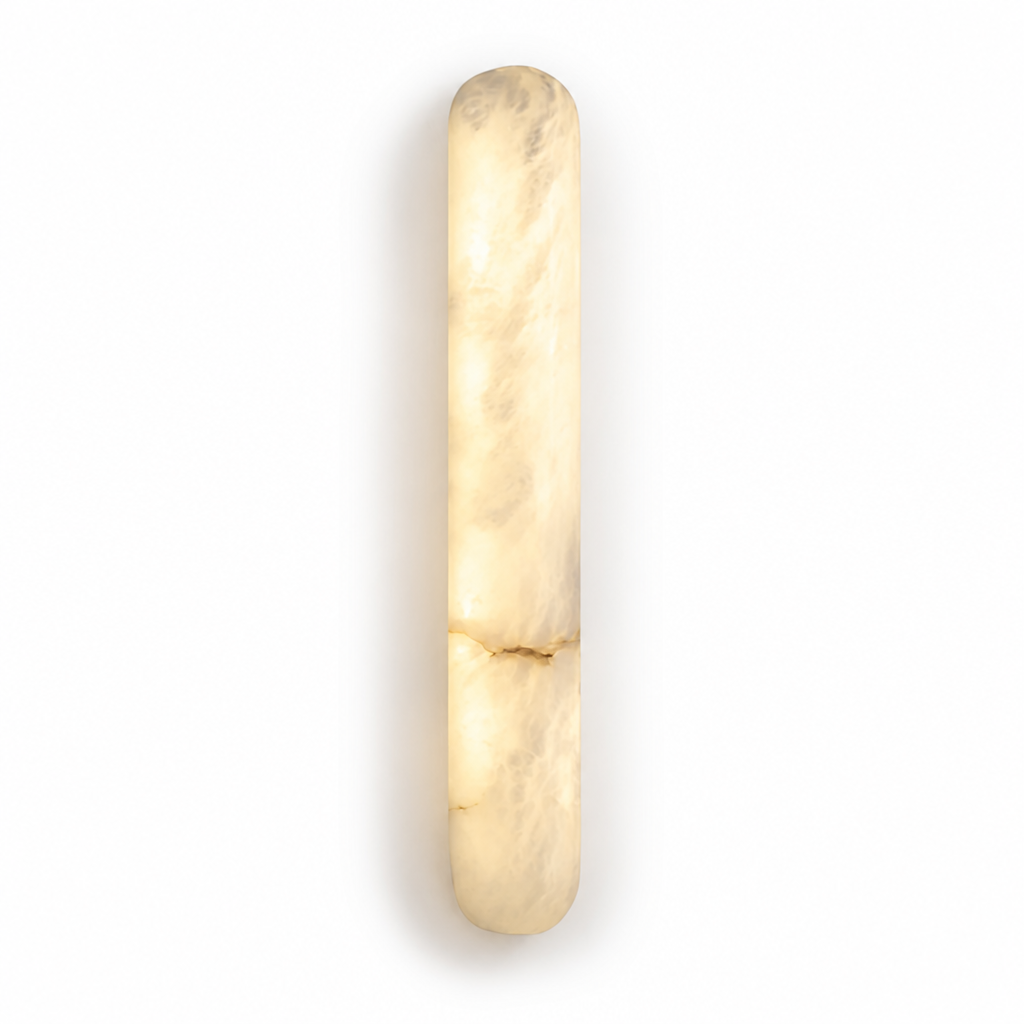 Minimalist Marble LED Long Oval Wall Sconce - Image 9