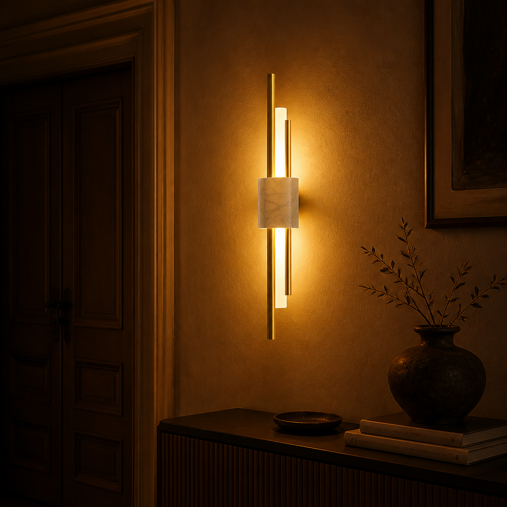 Minimalist Marble LED Wall Sconce - Image 7